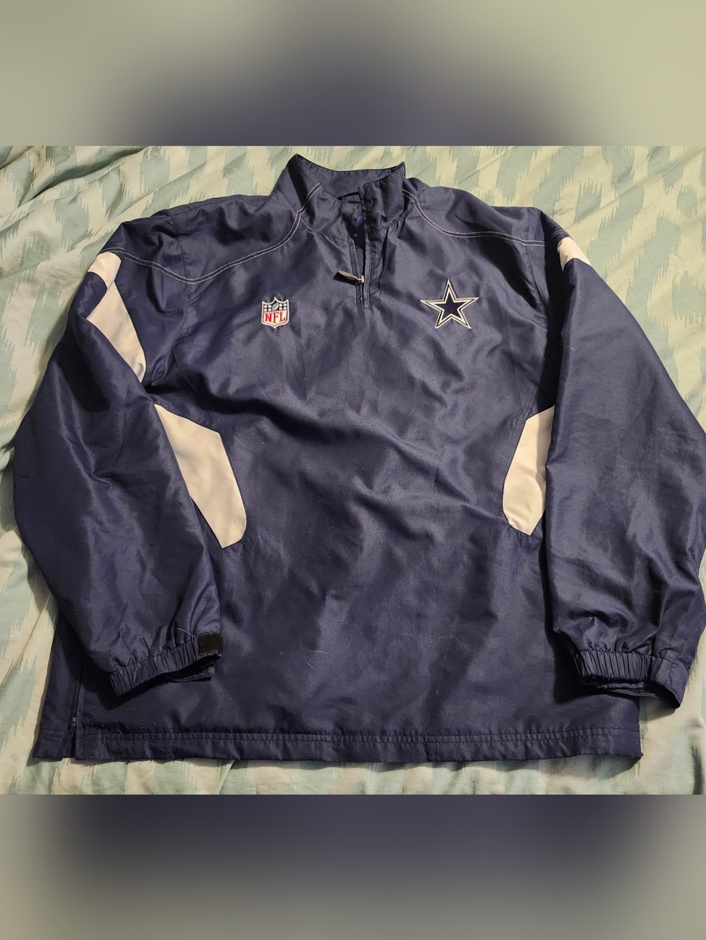 Vintage Dallas Cowboys Reebok Onfield  Pullover Windbreaker Jacket Men's Size XL